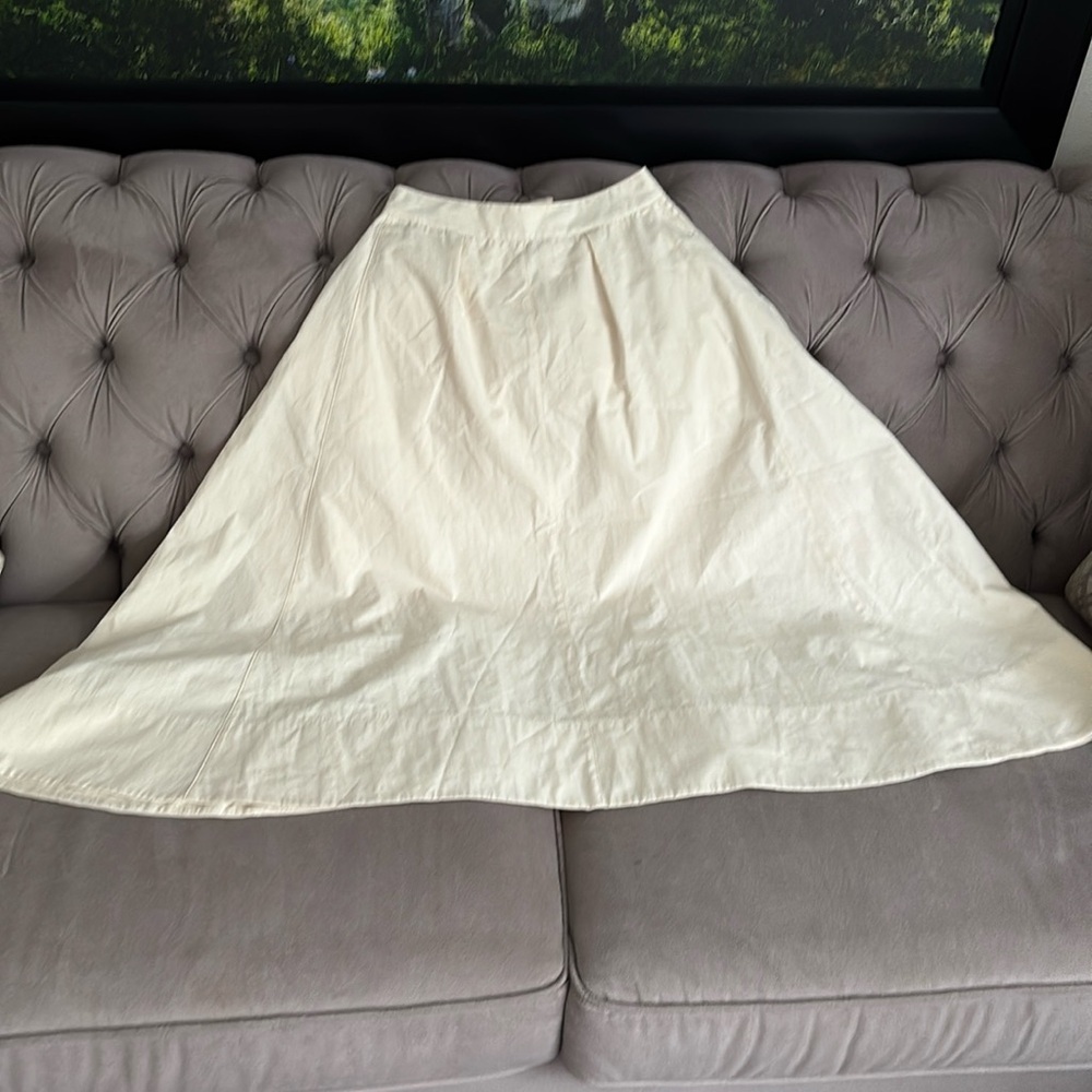 Elegant Cream Women's Full Circle Skirt in S